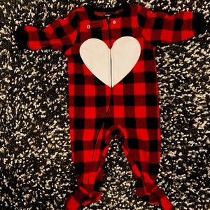 Carter’s Buffalo plaid heart sleeper